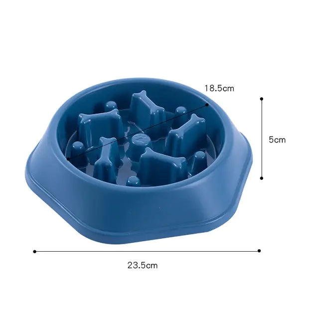 Slow Feeder Bone Design Pet Bowl - ShopSwiftly