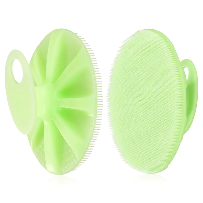 INNERNEED Food-Grade Soft Silicone Body Cleansing Brush Shower Scrubber, Gentle Exfoliating and Massage for All Kinds of Skin (Green) Green