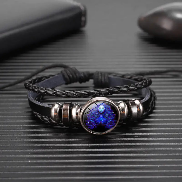 Zodiac Constellation Bracelet Braided Design Bracelet For Men Women Kids - ShopSwiftly