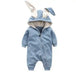 Rabbit Ear Hooded Baby Rompers - ShopSwiftly