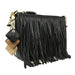 Willow Fringe Leather Handbag -Midnight Black - ShopSwiftly