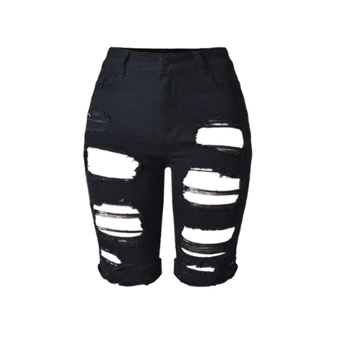 Bermuda Ripped Shorts - ShopSwiftly