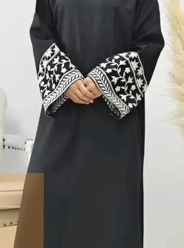 Embroidered Abaya Hijab Dress