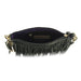 Willow Fringe Leather Handbag -Midnight Black - ShopSwiftly