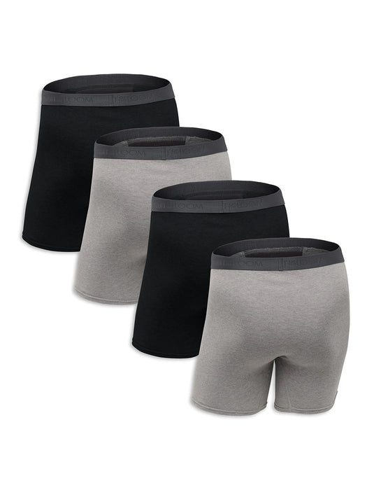 Fruit of the Loom Men's Premium Tag-Free Cotton Underwear (Regular & Big Man) X-Large Boxer Brief - 4 Pack - Black/Gray