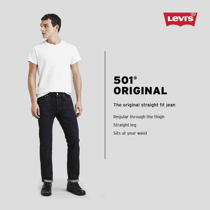 Levi's Men's 501 Original Fit Jeans (Also Available in Big & Tall) Standard 38W x 36L Light Stonewash