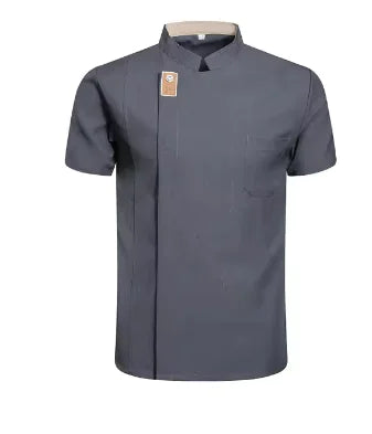 Black Chef Jacket Short Sleeve Kitchen Uniform