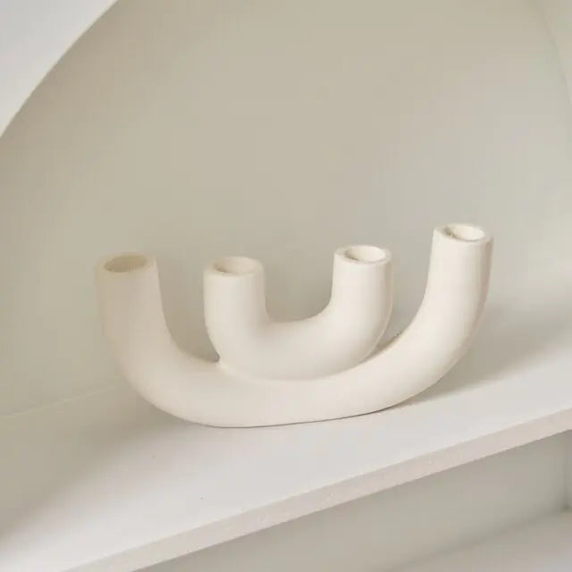 Ceramic Candlestick Holder - ShopSwiftly