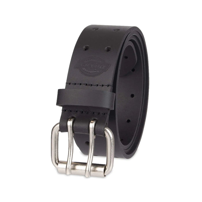 Dickies Men's Leather Double Prong Belt 3X (50-52) Black