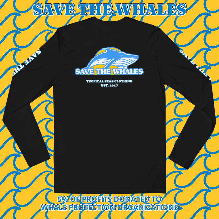 Save the Whales Long Sleeve Fitted Crew