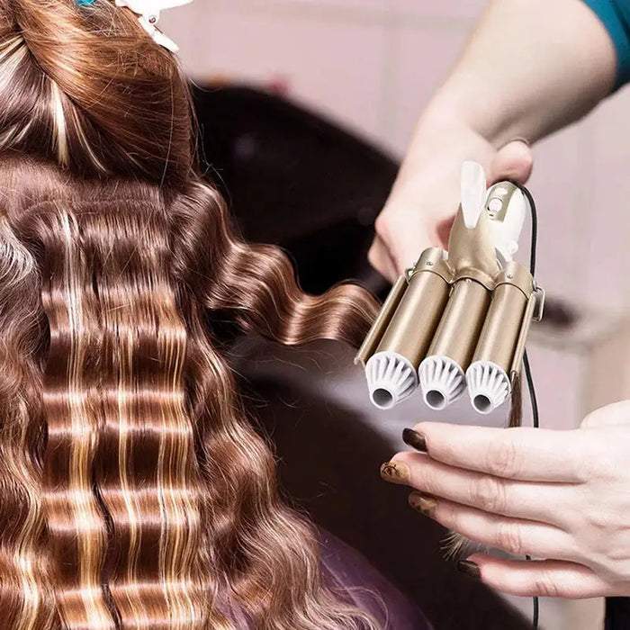 Electric Triple Barrel Curling Iron - ShopSwiftly