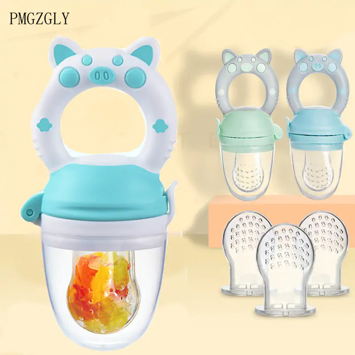 Silicone Teether & Fresh Food Feeder for Babies (3-12 Months)