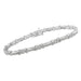 Sterling Silver Diamond X-Link Tennis Bracelet (1 cttw, I-J Color, I3 Clarity) - ShopSwiftly