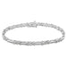 Sterling Silver Diamond X-Link Tennis Bracelet (1 cttw, I-J Color, I3 Clarity) - ShopSwiftly