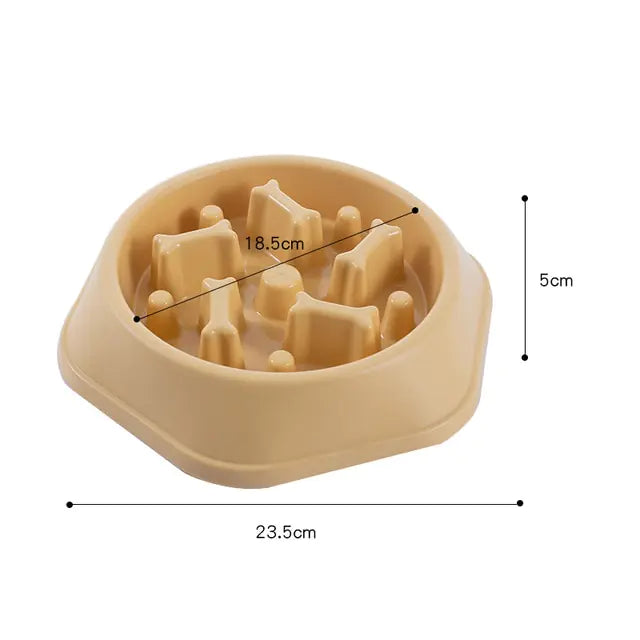 Slow Feeder Bone Design Pet Bowl - ShopSwiftly