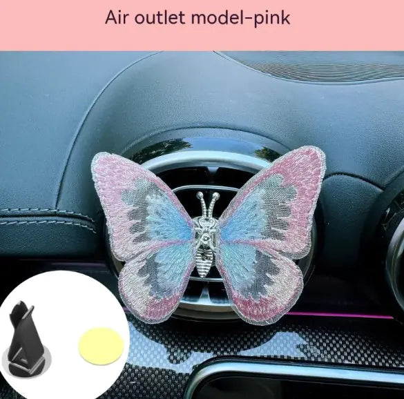 Moving Embroidery Butterfly Car Accessories