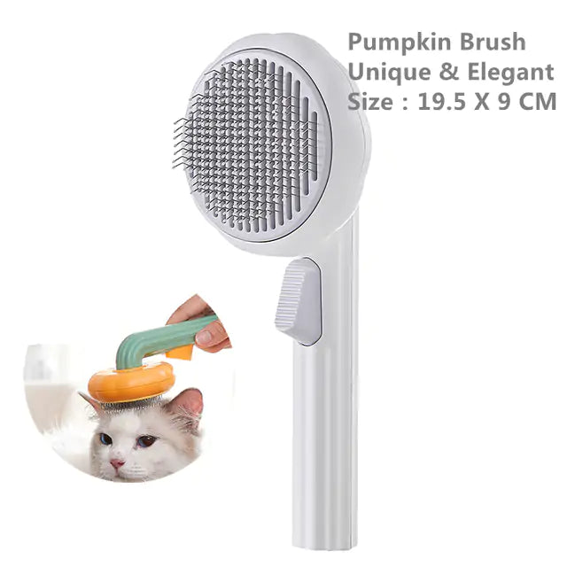 Pumpkin Pet Brush, Self Cleaning Slicker Brush - ShopSwiftly