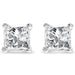 AGS Certified Princess-Cut Square Diamond 4-Prong Solitaire Stud Earrings in 14K Yellow Gold (L-M Color, SI1-SI2 Clarity) - ShopSwiftly