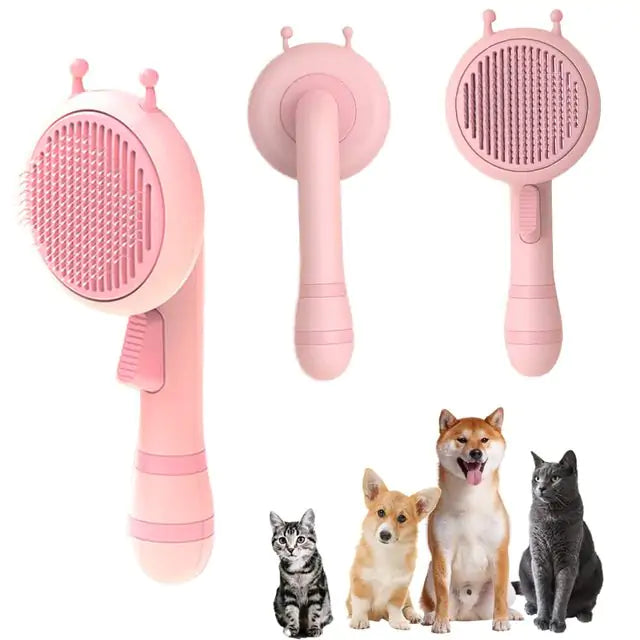 Pumpkin Pet Brush, Self Cleaning Slicker Brush - ShopSwiftly