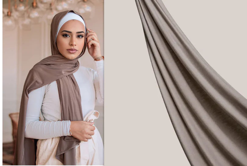 Classic Gray Premium Jersey Hijab