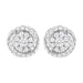 Sterling Silver 1 cttw Lab Grown Diamond Cluster Stud Earring (F-G Color, VS2-SI1 Clarity) - ShopSwiftly