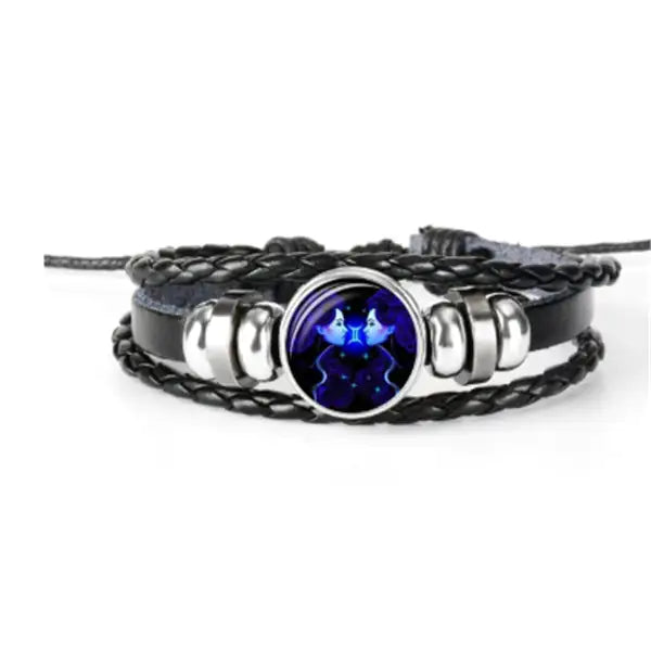 Zodiac Constellation Bracelet Braided Design Bracelet For Men Women Kids - ShopSwiftly