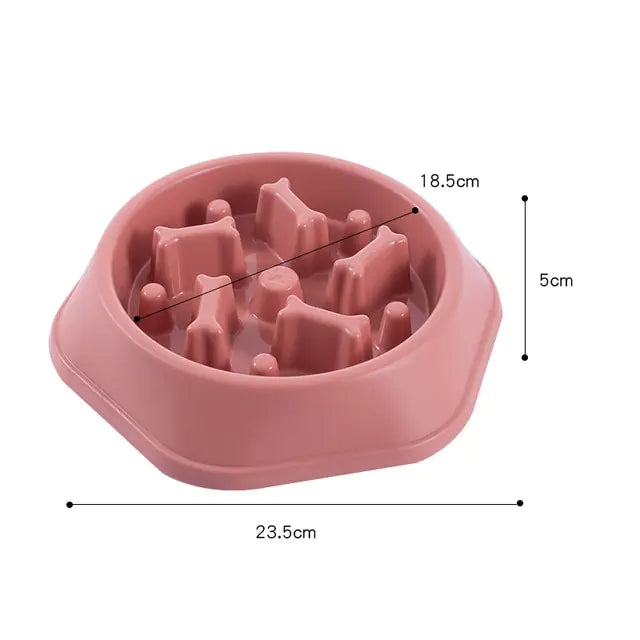 Slow Feeder Bone Design Pet Bowl - ShopSwiftly