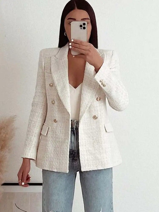 Women Blazer Breasted - ShopSwiftly