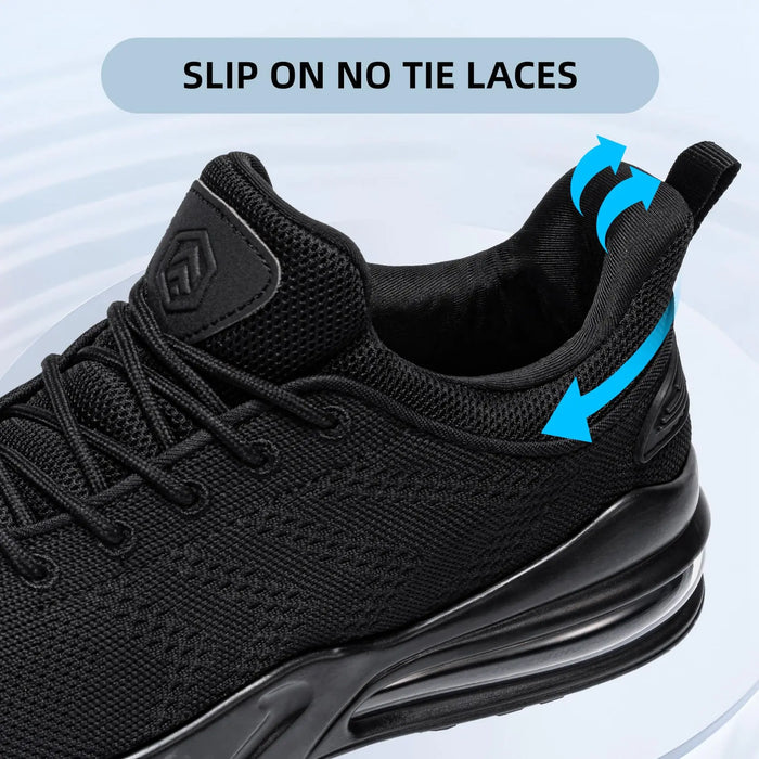 LARNMERN Mens Non Slip Work Shoes Slip On Water Resistant Walking Sneakers Zapatos Trabajo Waterproof Food Service Chef Kitchen 10 No-lace-up