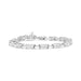 14K White Gold 2.0 Cttw Princess Cut Invisible Set Diamond Rectangular Link Bracelet (I-J Color, I1-I2 Clarity) - 7.25" - ShopSwiftly