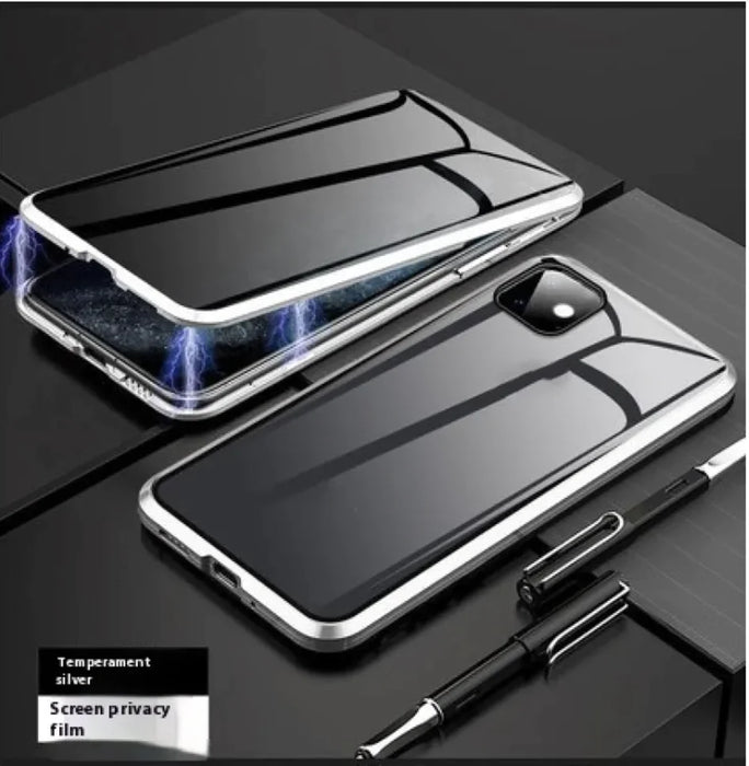 Magnetic Privacy Glass Phone Case with Anti-Peep Protection