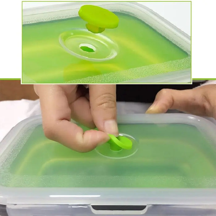 4pcs/set Silicone Rectangle Lunch Box Collapsible Bento Box Folding Food Container Bowl 300/500/800/1200ml for Dinnerware