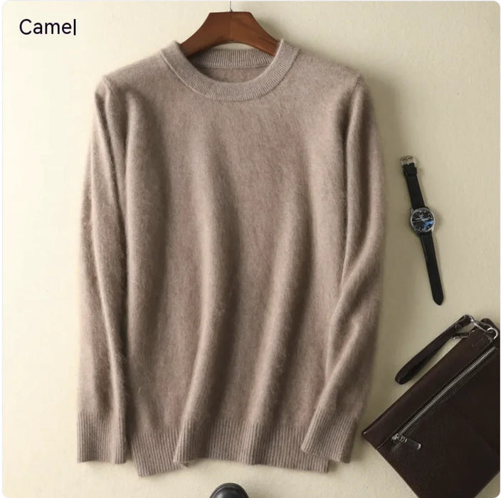 Thick Cashmere Round Neck Sweater