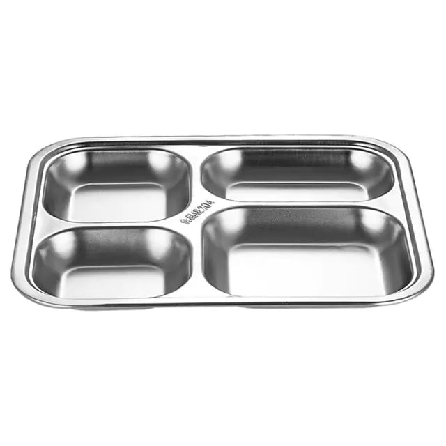 3/4/5 Sections Stainless Steel Food Plate