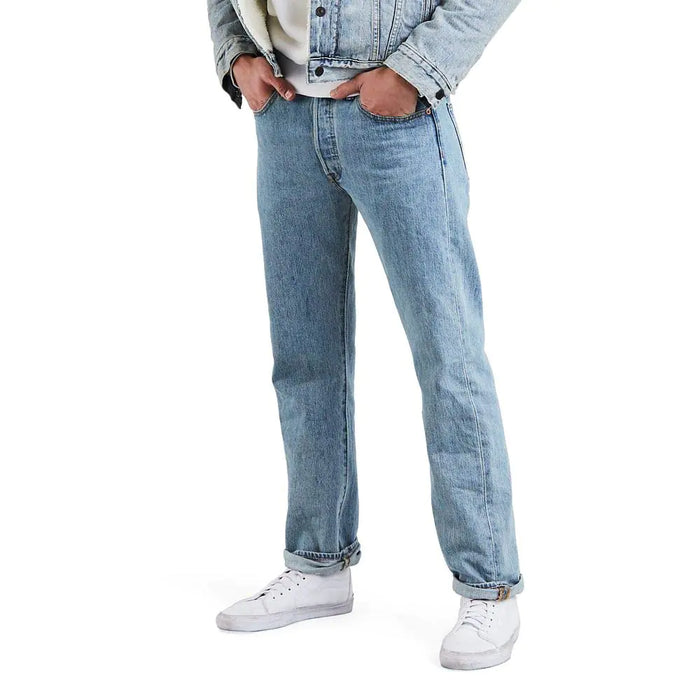 Levi's Men's 501 Original Fit Jeans (Also Available in Big & Tall) Standard 38W x 36L Light Stonewash