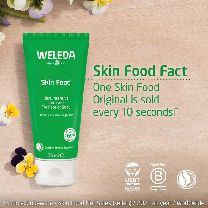 Weleda Skin Food Original Ultra-Rich Body Cream 2.5 Fluid Ounce, Plant Rich Hydrating Moisturizer with Pansy, Chamomile and Calendula 2.5 Fl Oz (Pack of 1)