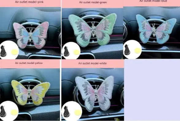 Moving Embroidery Butterfly Car Accessories