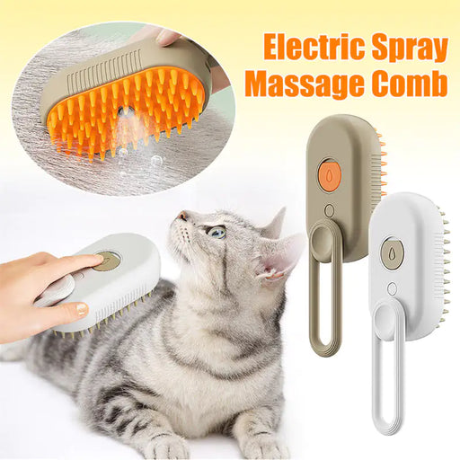 Cat Steam Brush Steamy Dog Brush 3 In 1 Electric Spray Cat Hair Brushes For Massage Pet Grooming Comb Hair Removal Combs Pet Products - ShopSwiftly