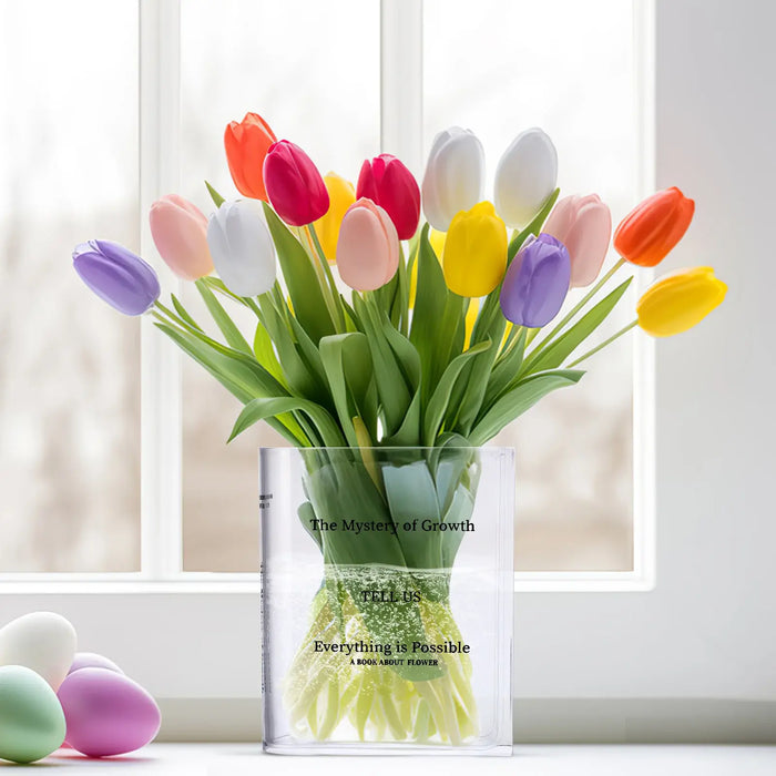 Transparent Book Vase - ShopSwiftly