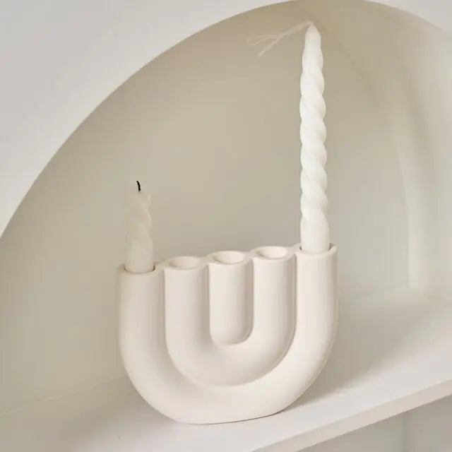 Ceramic Candlestick Holder - ShopSwiftly