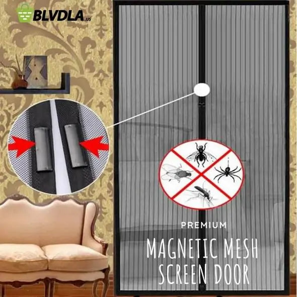 Premium Magnetic Mesh Screen Door - ShopSwiftly