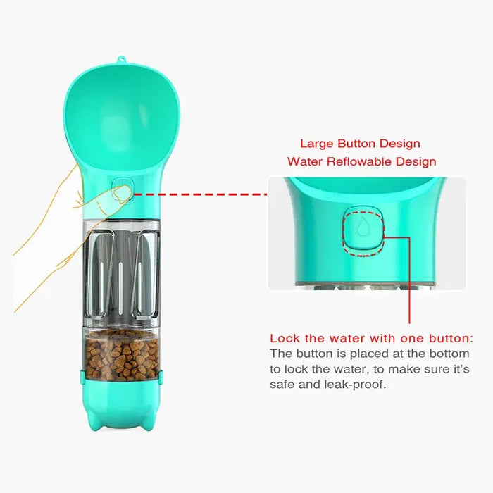 Food Feeder Drinker And Poop Dispenser