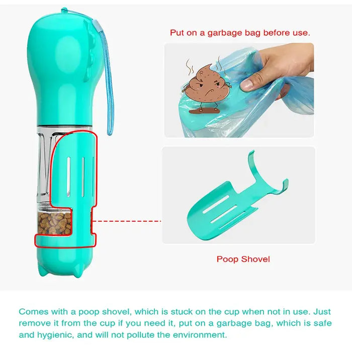 Food Feeder Drinker And Poop Dispenser