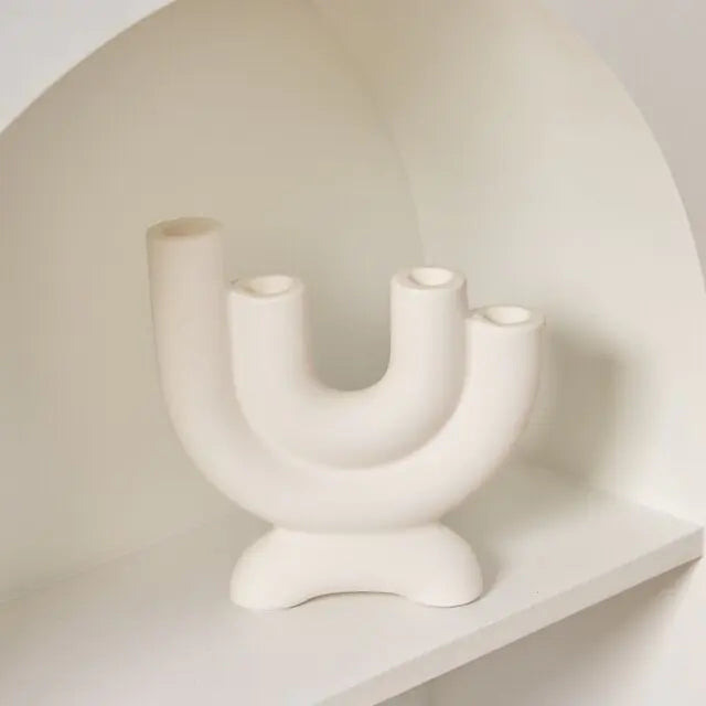 Ceramic Candlestick Holder - ShopSwiftly