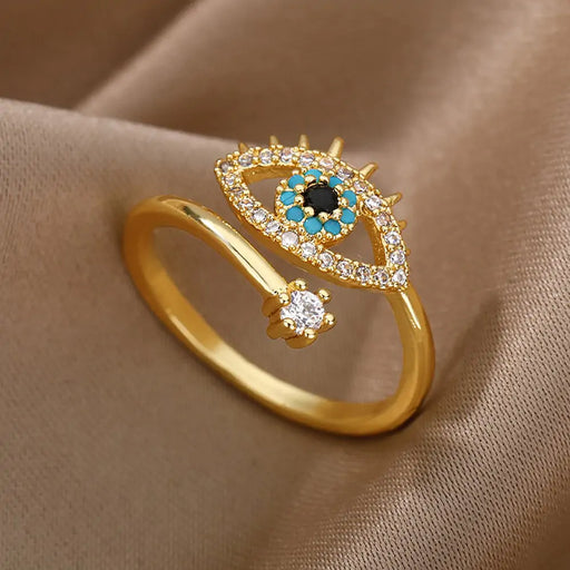 Turkish Blue Evil Eye Rings - ShopSwiftly