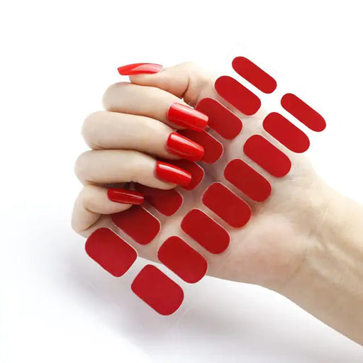 Crimson Red Nail Art - ShopSwiftly