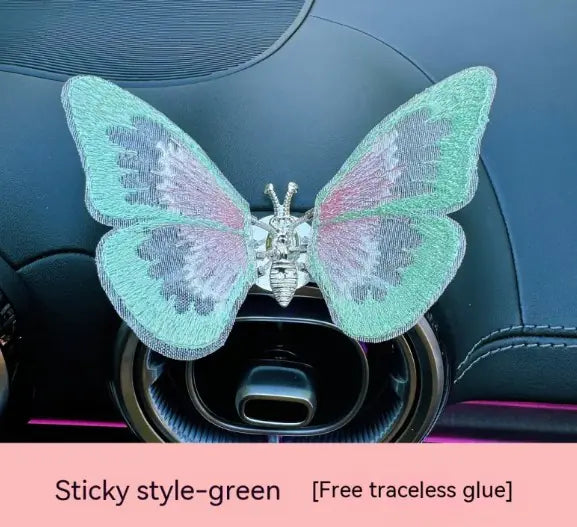 Moving Embroidery Butterfly Car Accessories