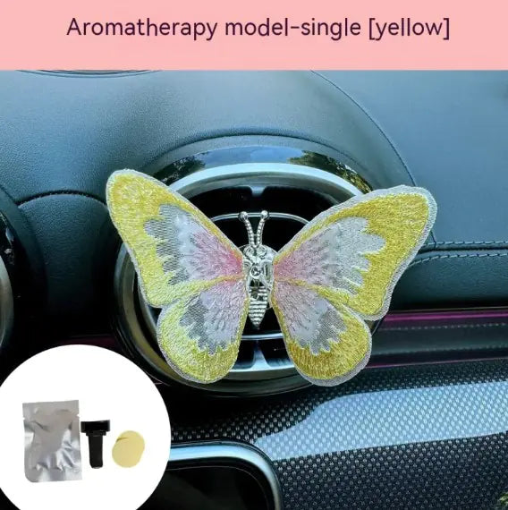 Moving Embroidery Butterfly Car Accessories