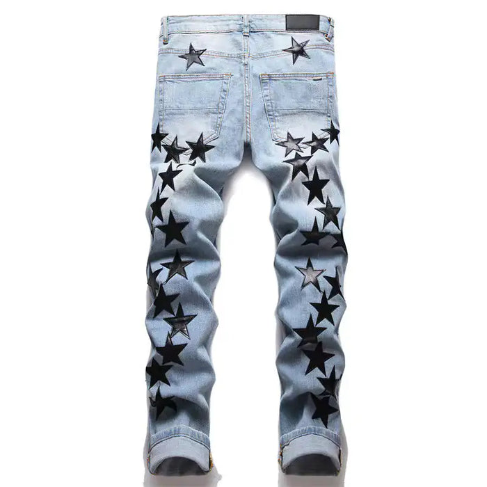 High Street Black Star Embroidery Jeans