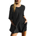 Rompers for Women Casual Short Sleeve Oversized Athletic Workout Reversible Hot Shot Tee Romper Deep Pockets - ShopSwiftly